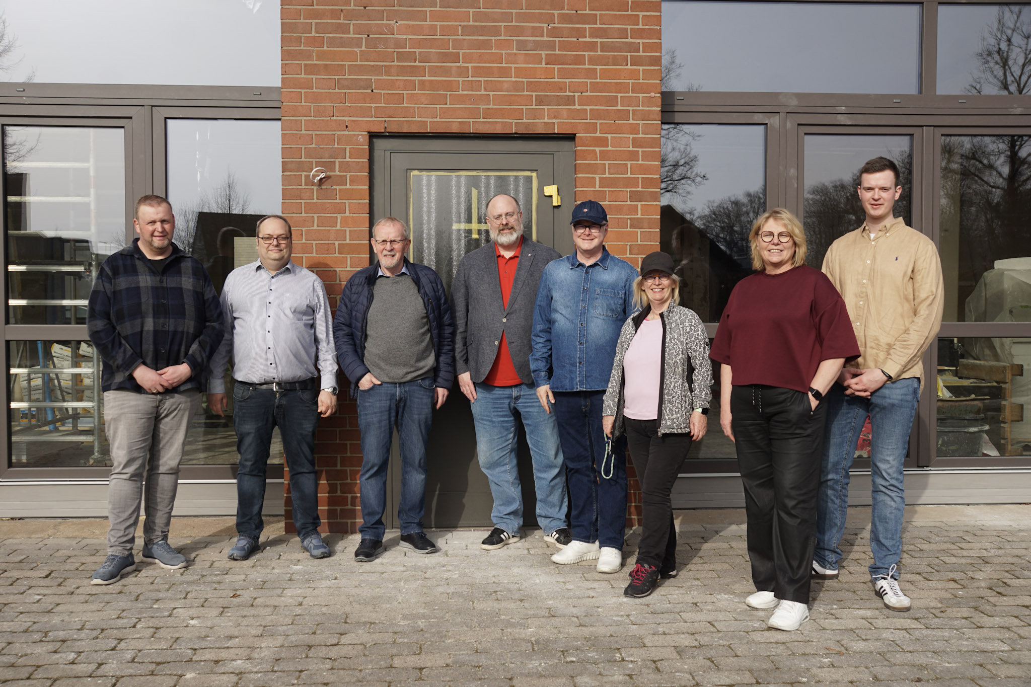 V.l.n.r.: Frank Mosel, Marcus Unger, Franz-Josef Kampsen, S�nke Siegmann, Thomas Spieker, Elke Mairose-Bongartz, Elisabeth D�vel, Jan Fr�hling