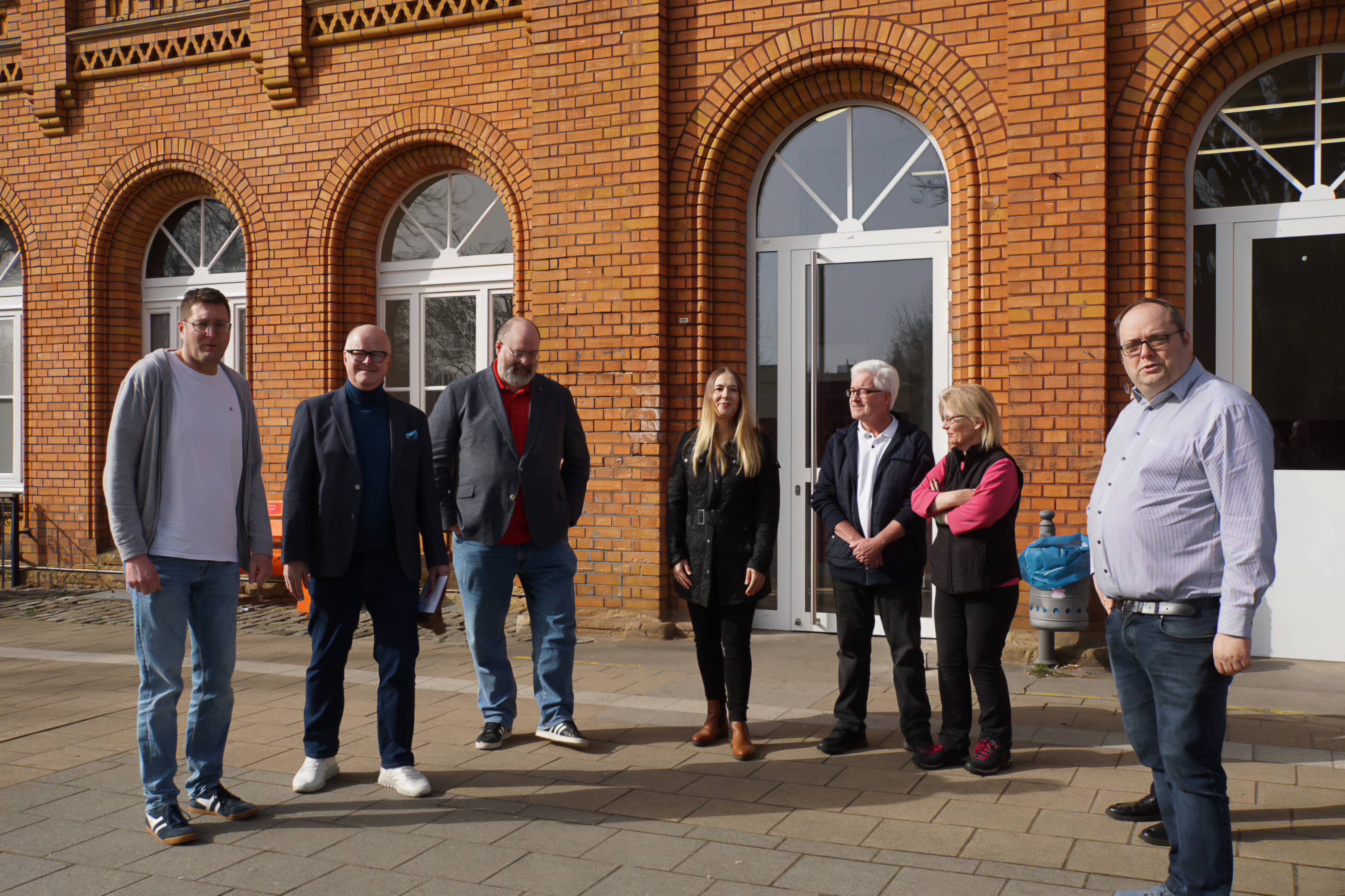 (v.l.n.r. Mathias Westermeyer, Thomas Spieker, S�nke Siegmann, Carolin Klevern, Bodo L�bbert, Elke Mairose-Bongartz, Marcus Unger)